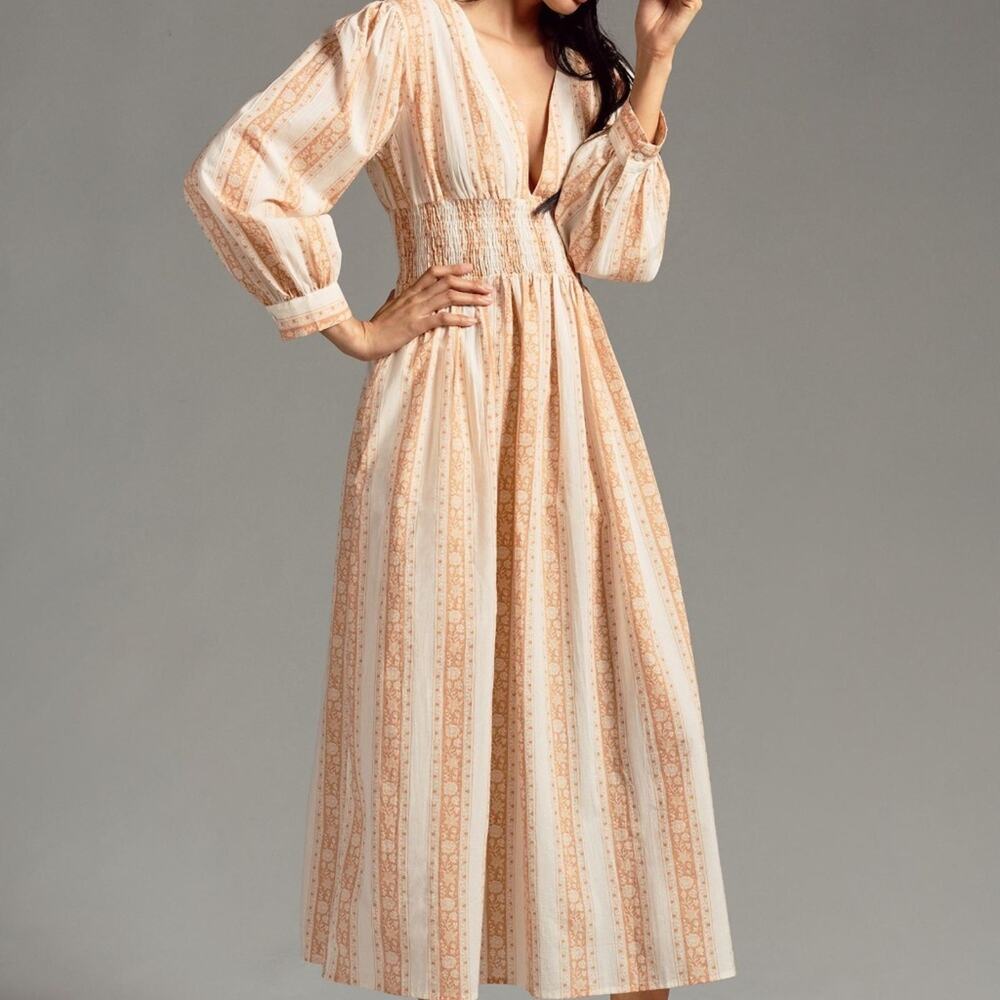 Mille Long Sleeve V-Neck Dress - Large (NWT)